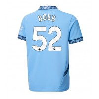 Maglia Calcio Manchester City Oscar Bobb #52 Prima Divisa 2024-25 Manica Corta